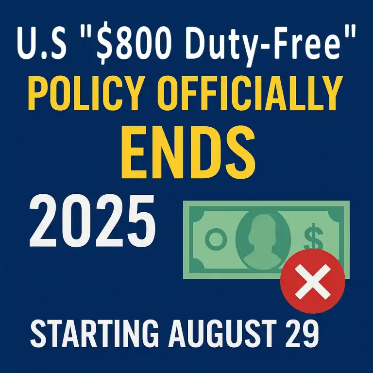 The U.S. $800 Duty-Free Policy Officially Ends