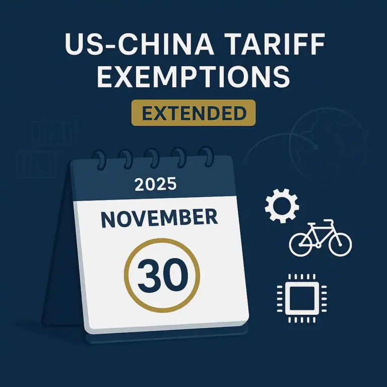 US China tariff exemption 2025