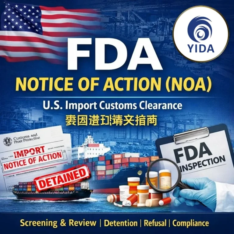 FDA Notice of Actions, Yida International