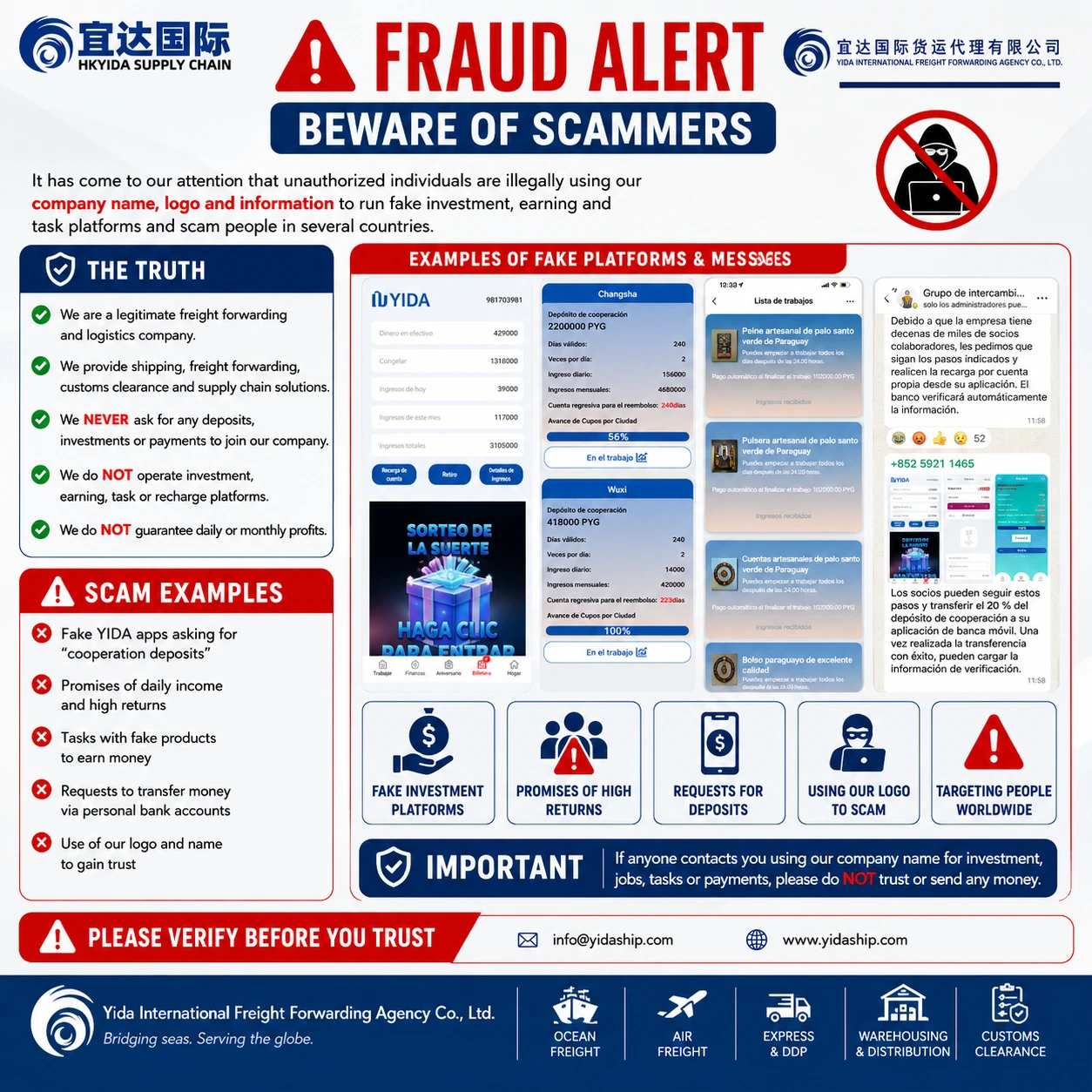 Fraud Alert Announcement